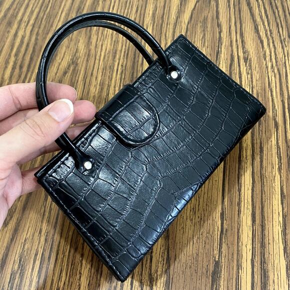 Micro Mini Black Handbag (Small purse) - Picture 3 of 8
